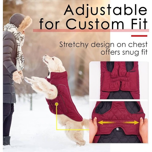 ThinkPet Reversible Dog * Cold Weather Coat - Cozy Winter Jacket, Size M - Picture 4 of 6